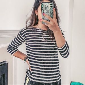 3/$25 JCrew Striped Long Sleeve Top